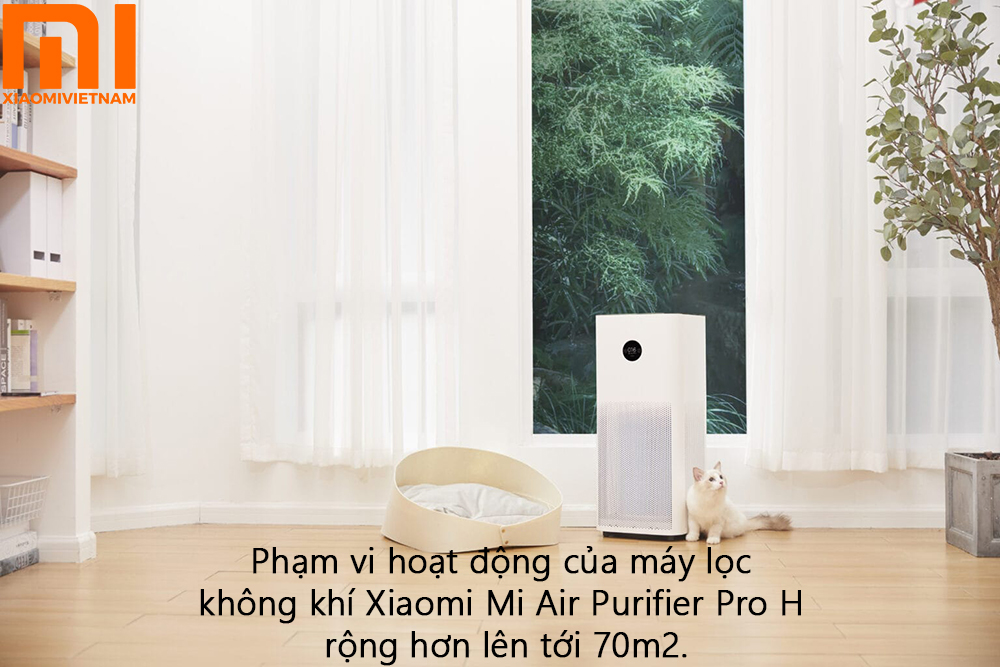 Máy lọc không khí Xiaomi Mi Air Purifier Pro H - phạm vi hoạt động